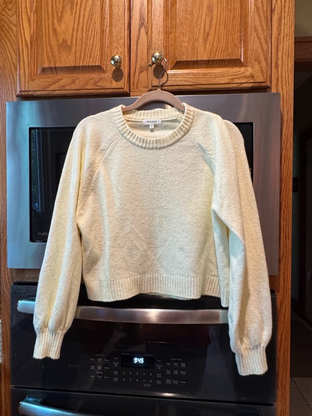 Z Supply Long Sleeve Soft Warm Long Sleeve Coming Up Crew Neck Sweater Cream XS